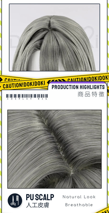 IN STOCK Vita Wig Game Honkai Impact 3rd Cosplay Wig DokiDoki Women 100cm Long Grey Hair Vita Cosplay Wig Free Wig Cap Christmas