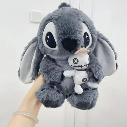 Disney Lilo & Stitch Scrump Plush Toys Grey Kawaii Anime Plushie Dolls Stitch Soft Stuffed Pillows Christmas Gifts for Childrens