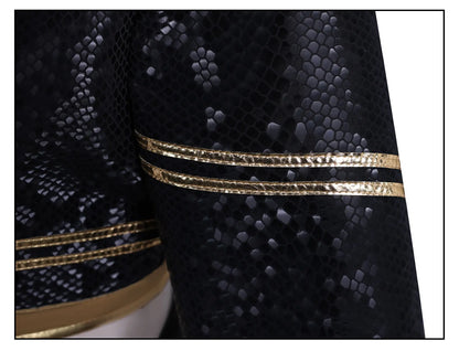 KPop Demon Hunters Zoey Cosplay Costume Black Gold Skirt Huntrix Golden Outfit Earrings Headwear Halloween Party for Women Girls