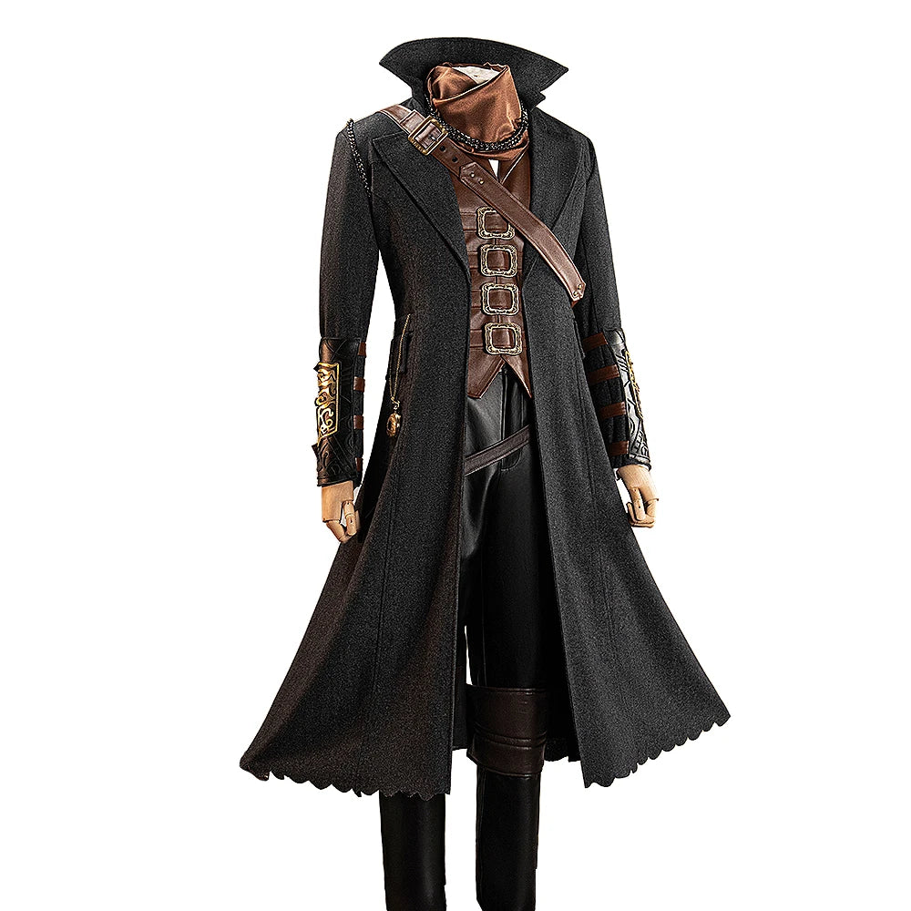 Gehrman Cosplay Costume Game Bloodborne Cosplay【XS-3XL】DokiDoki-R Men Hunter Halloween Costume Gehrman Hat Plus Size