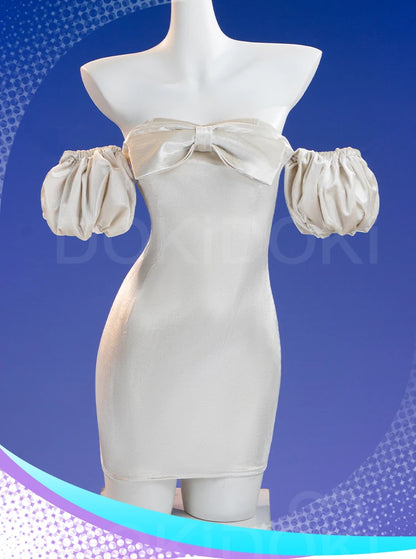 IN STOCK SUA Cosplay Costume Anime Alien Stage Cosplay DokiDoki-R Women Sexy White Dress Costume SUA Cosplay