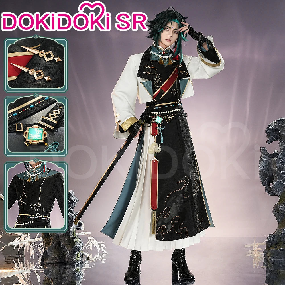 IN STOCK Xiao Doujin Cosplay Costume Game Genshin Impact Cosplay DokiDoki-SR Xiao Cosplay Men Chinese Style Doujin Costume