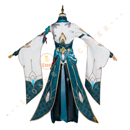 5 Star Dan Heng Imbibitor Lunae Cosplay Costume Honkai Star Rail Uniform Wig Dragon Horn Earrings Astral Express Party Men Women