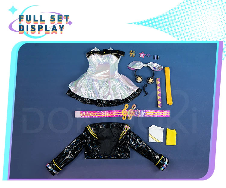 IN STOCK Rinn Lenn Lukaa Cosplay Costume【XS-2XL】DokiDoki-R Women Men Cute Short Dress Costume Muse Dash Rinn Cosplay Plus Size