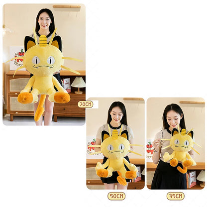 35/70cm Meowth Pokemon Plush Toys Large Anime Doll Cute Pillow Cartoon Giant Pokémon Plushie Stuffed Gift for Kids Christmas