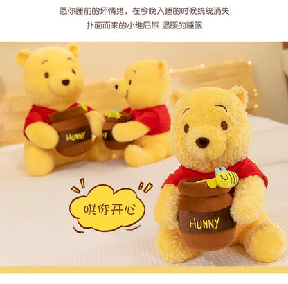 35-55cm Anime Honey Jar Winnie The Pooh Soft Plush Toys Pooh Bear Stuffed Animal Dolls Children Kids Kawaii Birthday Gift