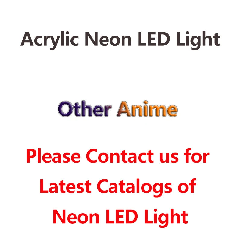 Custom Anime One Piece Acrylic Neon LED Light Luffy Artwork for Home Festival Decor Party Bar Hotel Salon Business Shop,Etc.