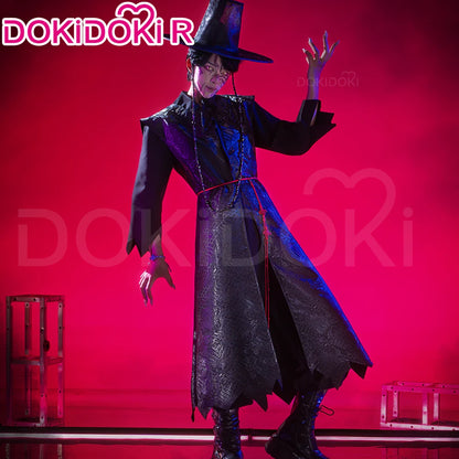 【Last Batch】IN STOCK Jinuu Cosplay Costume 【S-3XL】DokiDoki-R Jinuu Babyy Mysteryy Romancee Men Black Robes Hat Plus Size