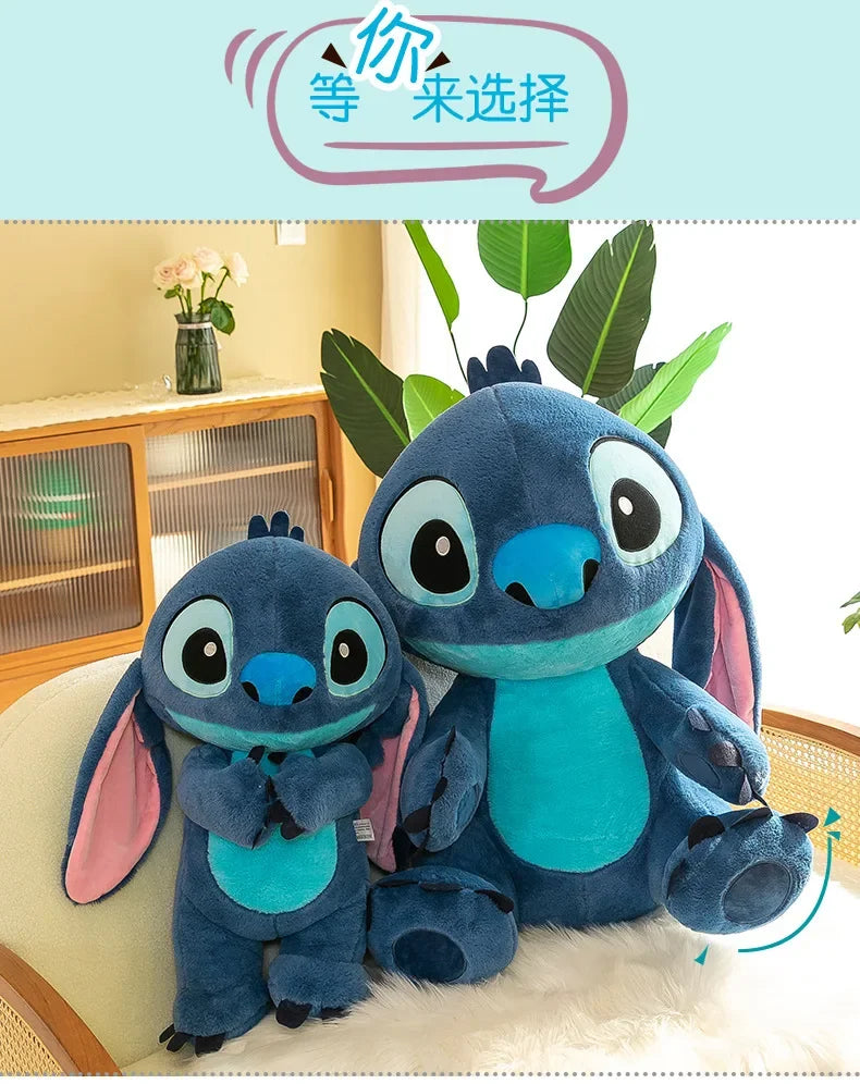 80cm Big Size Disney LILO & Stitch Anime Plush Stuffed Doll Room Plushies Pillow Kawaii Ornaments Children's Holiday Gifts