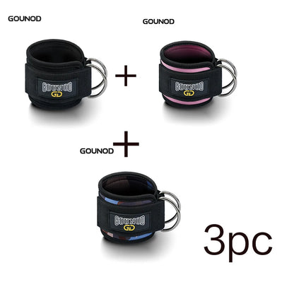 Fitness Ankle Band Padded Double D-Ring Adjustable Weight Leg Training Support 1pc/2pc/3pc