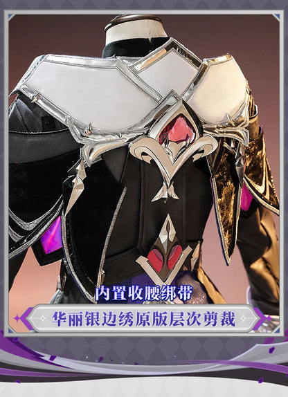 Genshin Impact Durin Cosplay Costume Wig Uniform Outfit Headwear Metal Props Halloween Party for Women Men Carnival Role Play