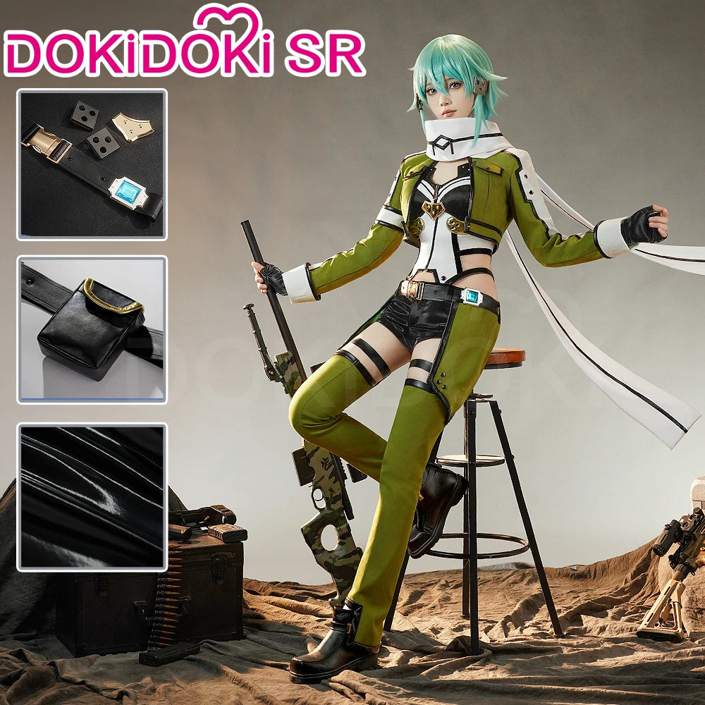 Asada Shino Cosplay Costume Anime Sword Art Online DokiDoki-SR Women Halloween SAO Shino Asada Costume Metal Accessories