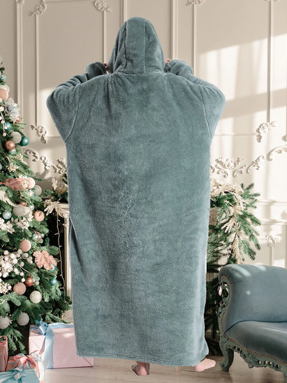 Women Hoodies Autumn Winter Extra Long Oversized Loungewear Clothes Couple Hoody Pajamas Warm Blanket Hoodie Plush Men Homewear