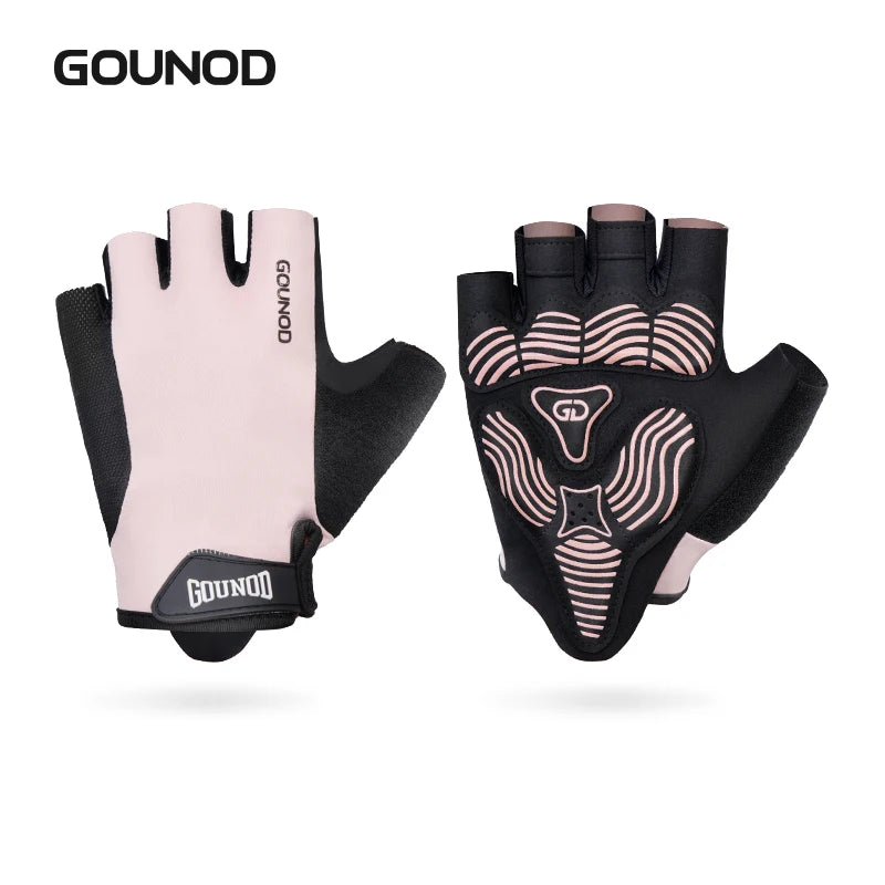 The Codex Breathable Anti-Slip Half Finger Gloves for Fitness Cycling Gym and Fishing – Men & Women - PINK / L