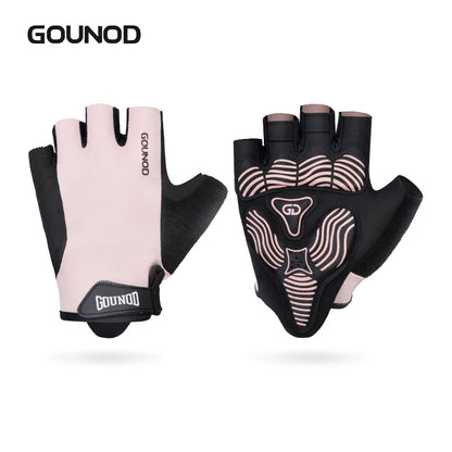The Codex Breathable Anti-Slip Half Finger Gloves for Fitness Cycling Gym and Fishing – Men & Women - PINK / L