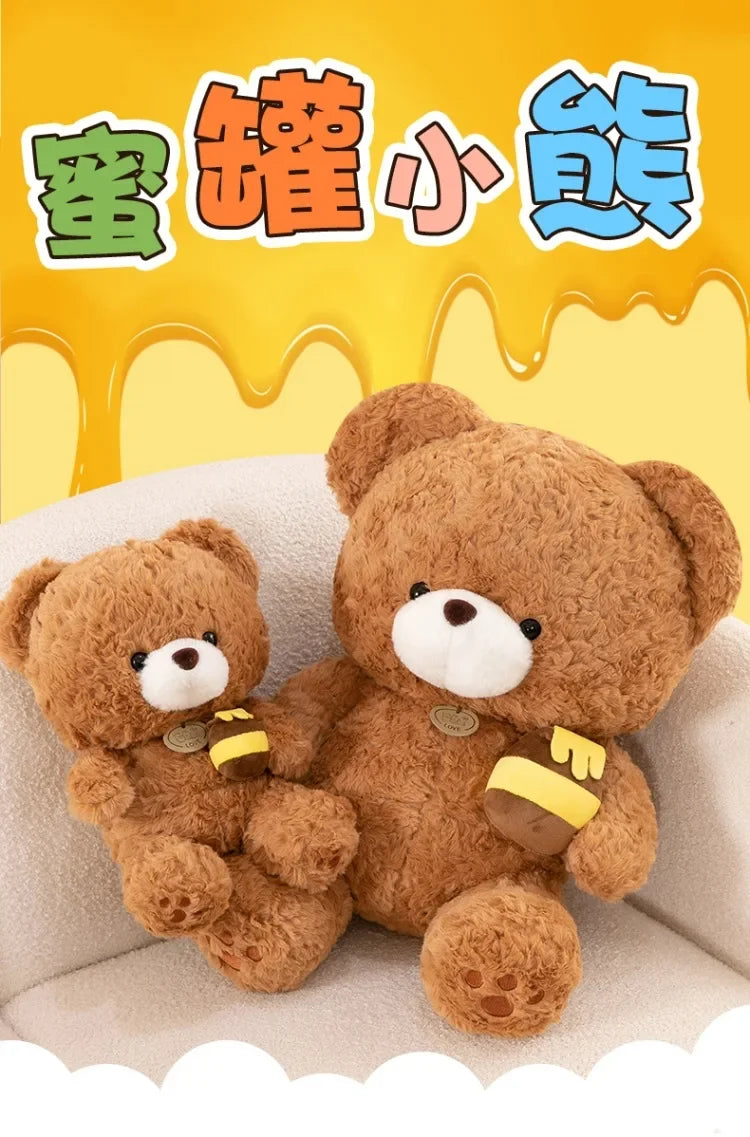 Hot 30-50CM Kawaii Cartoon Anime Honey Pot Teddy Bear Animal Doll Cute Plush Toy Children's High Quality Stuffed Toy Pillow
