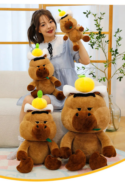 Capybara Plush Toy Stuffed Animal for Kids Birthday Christmas Gift Soft Cuddly Doll Comforter Wholesale Cute Capybara Pillow