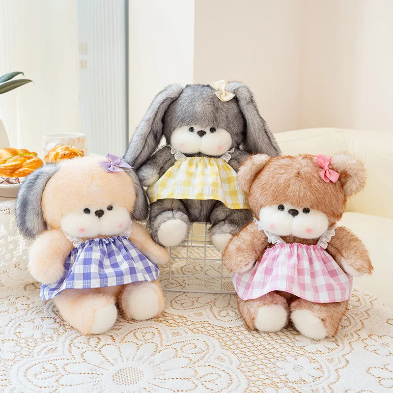 simulation animal doll stuffed cartoon rabbit bear plush toy anime cute soft pillow room decor kids birthday gift