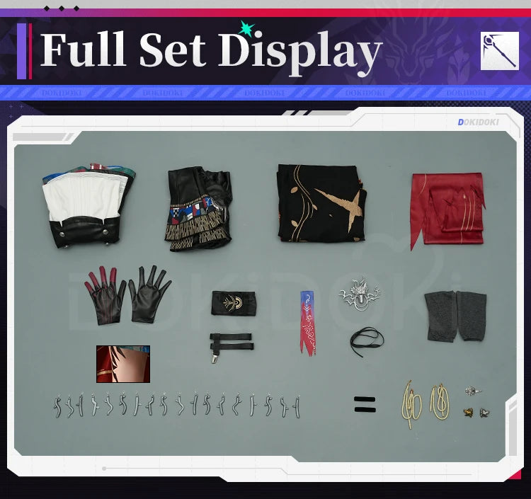 Lappland Saluzzo Cosplay Costume Game Arknights DokiDoki-SR Lappland Cosplay Wig Ears Women Halloween Costume Wig