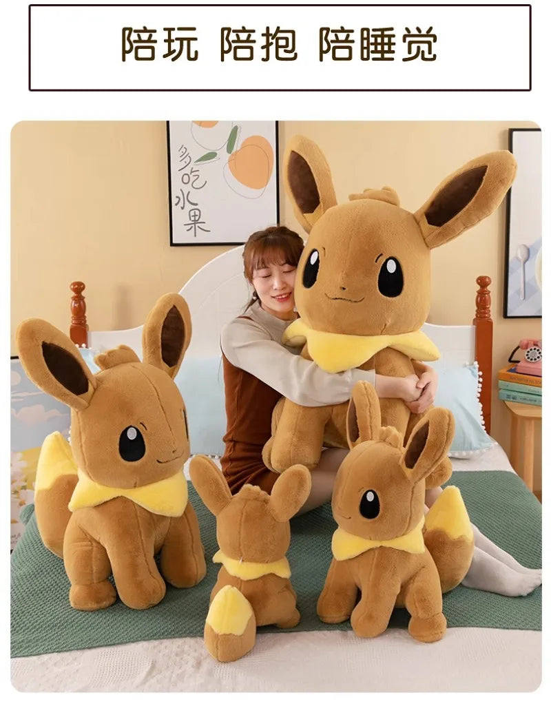 40/50/70CM Big Size Pokémon Eeveelutions Plushies Anime Stuffed Toy Cartoon Comfortable Soft Doll Ornament Bolster Gift for Kid