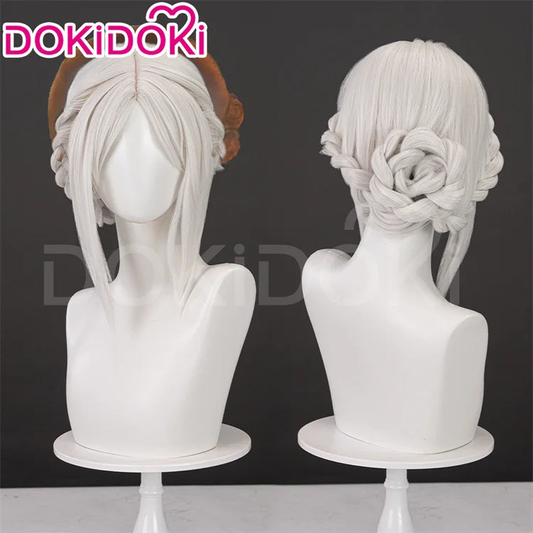 IN STOCK The Doll Wig Game Bloodborne Cosplay DokiDoki Women Short 35cm Braided Bun Hair The Doll Halloween Cosplay Free Cap