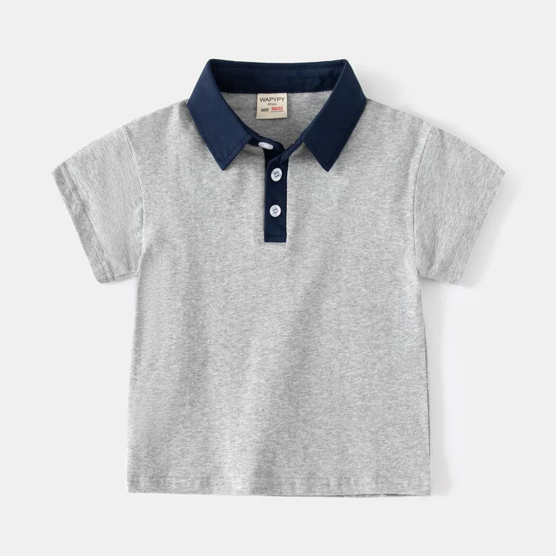 Boy Polo Shirts for Kids Toddler Age 0 to 1 2 3 4 5 6 7 Years 100% Cotton School Shirt Short Sleeves Car Casual Children Clothes