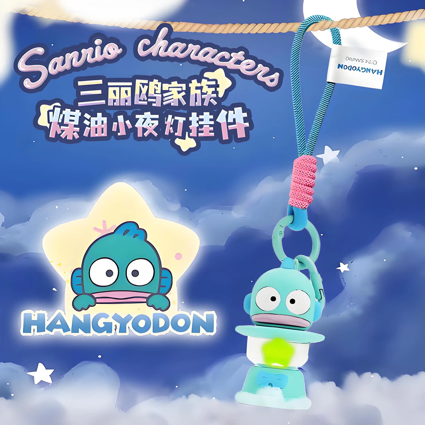 Original Sanrio Keychain Creative Hello Kitty Night Light Keyring Cinnamoroll My Melody Kuromi Key Chain Schoolbag Pendant Gifts