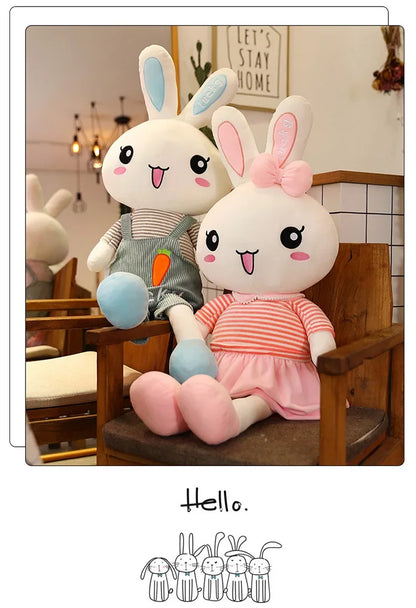 45-130cm Cute Long Legs Rabbit Plush Toy Stuffed Soft Animal Bunny Doll Baby Kids Toys Birthday Gift Christmas Present for Girl