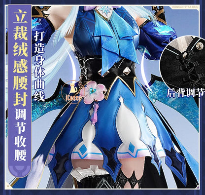 Honkai Star Rail Cerydra Cosplay Costume Wig Dress Uniform Headwear Game Outfit Halloween Party for Women Girls Role Play Props