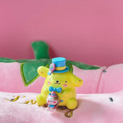 6Pcs/Set Sanrio Toys My Melody Kuromi Anime Figures Cinnamoroll Kawaii Doll Cute Action figure Christmas Gifts for Children