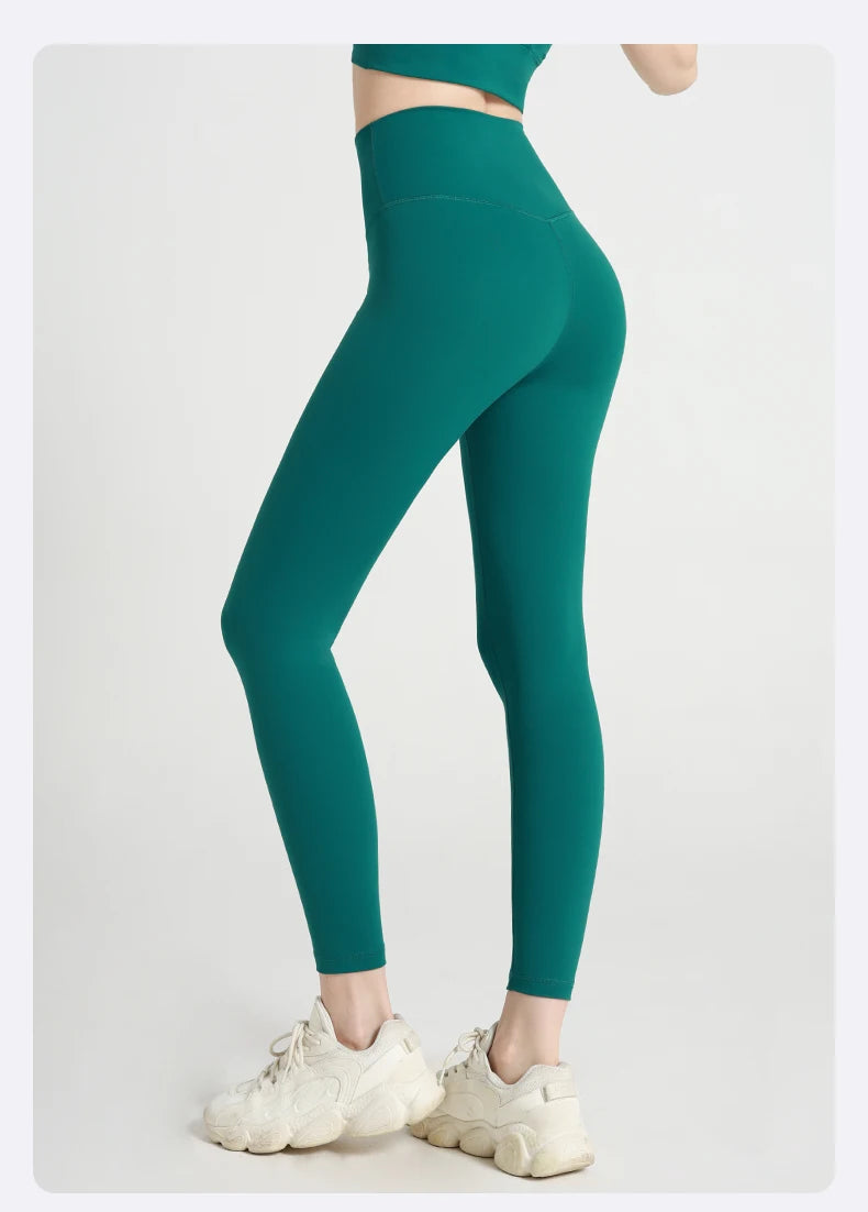 Summer Hot Sale Women’s High Waisted Hip Lifting Breathable Yoga Leggings for Running Cycling Fitness