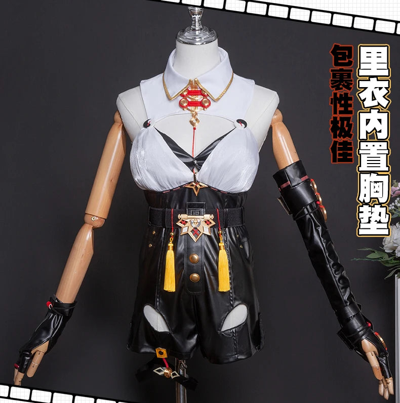 iCoser Zenless Zone Zero Yixuan Cosplay Costume Wig Uniform Headwear Bird Props Yunkui Summit Carnival Halloween Party for Women