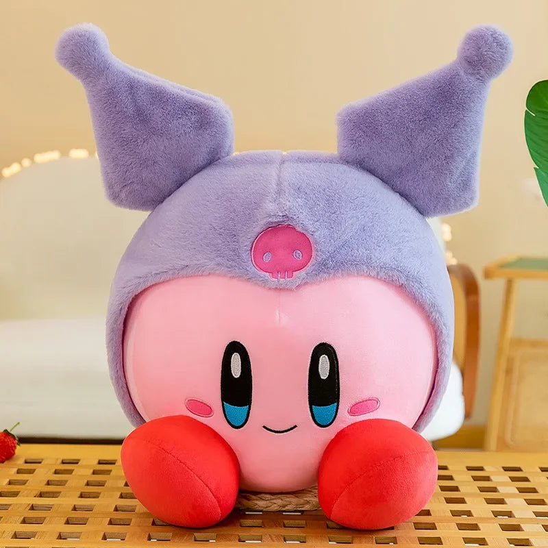 60cm Big Size Kirby Cosplay Sanrio Kuromianime Plush Stuffed Doll Room Plushies Pillow Cute Ornaments Children's Holiday Gifts