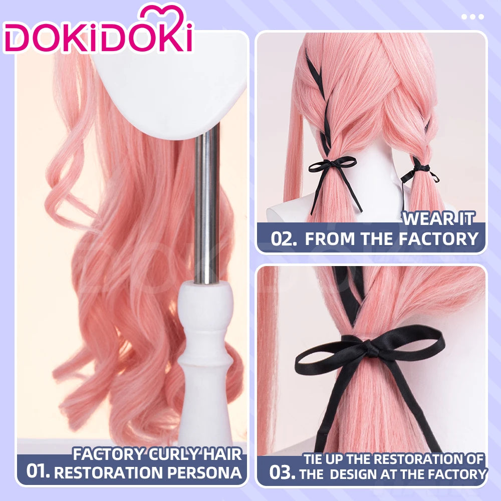 IN STOCK Nikki Cosplay Wig Game Infinity Nikki DokiDoki Women 80cm Long Pink Wig Nikki Cosplay Lolita Wig Free Cap