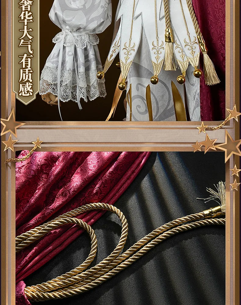 Identity V Hullabaloo Mike Morton Brightest Star Cosplay Costume Wig Uniform Hat Props Halloween Party for Women Men Carnival