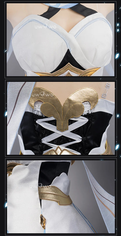 LAST BATCH UWOWO Traveler Lumine Cosplay Costume Game Genshin Impact Female Lumine Dress Full Set Oufits with Shinning Lights