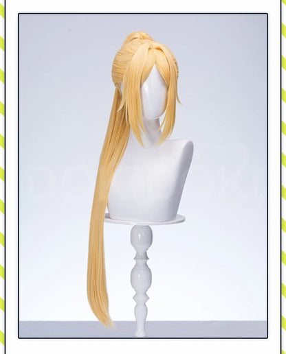 Trigger Wig Game Zenless Zone Zero DokiDoki ZZZ Trigger Cosplay Women 80cm Yellow Long Hair Free Wig Cap