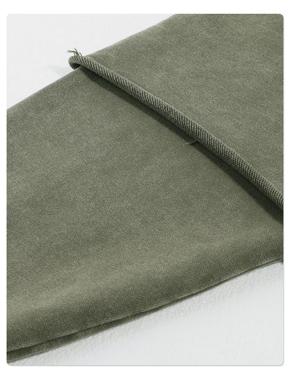 ZODF New Autumn Men's Washed Heavy Weight Cotton Hoodies Unisex Retro Fake 2 Peice 430gsm Loose Edge Hooded Pullovers HY1082