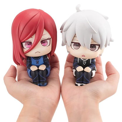 10cm Q Version Kawaii Isagi Yoichi Anime Figure Blue Lock Nagi Seishiro Action Figure Chigiri Hyoma Figurine Collection Doll Toy