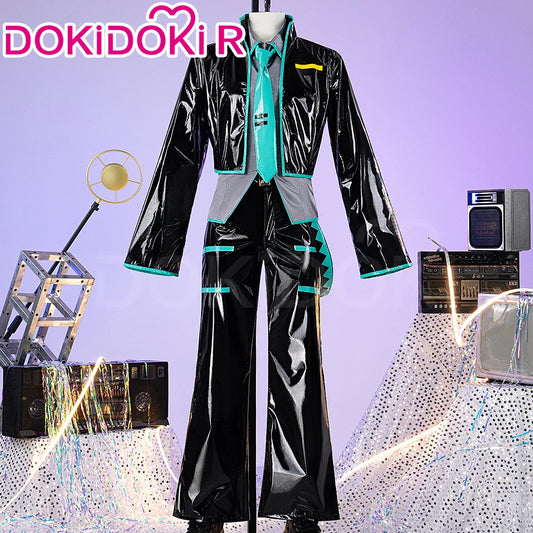 IN STOCK MIKUOO Cosplay Costume DokiDoki-R Mikuoo Cospaly Men Black Suit Costume Mikuu Christmas Cosplay