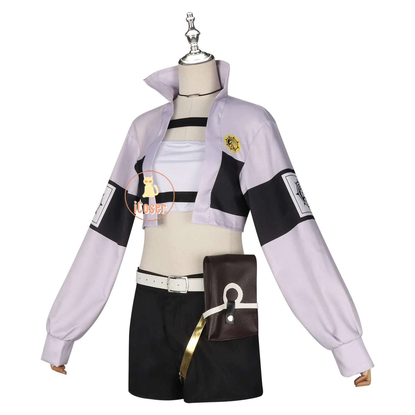 Anime Gachiakuta Riyo Reaper Cosplay Costume Uniform Jacket Short Necklace Akuta Cleaners Halloween Party for Women Girls Props