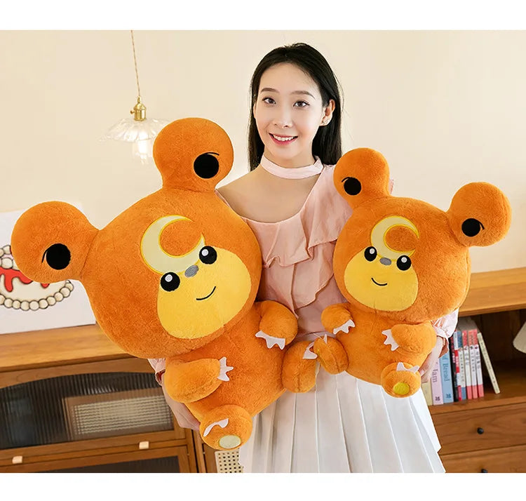 30/80cm Large Teddiursa Pokemon Plush Toys Anime Doll Cute Pillow Cartoon Giant Pokémon Plushie Stuffed Gift for Kids Christmas