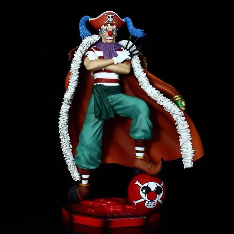 One Piece Clown Buggy Anime Figure Four Emperors Figures Pvc Gk Statue Model Collection Desktop Ornament Children Toys Gift