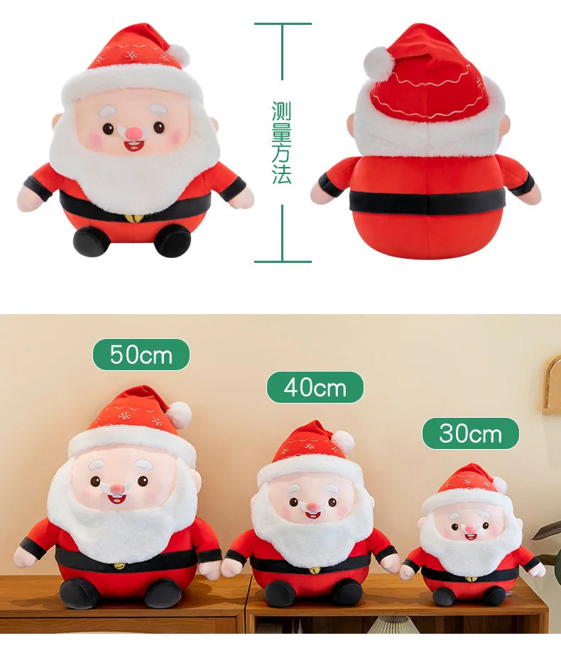 New 50cm Plush Santa Claus Doll Stuffed Toy Cuddly Pillow Christmas Gift for Kids Birthday Xmas Present Wholesale Small Gift