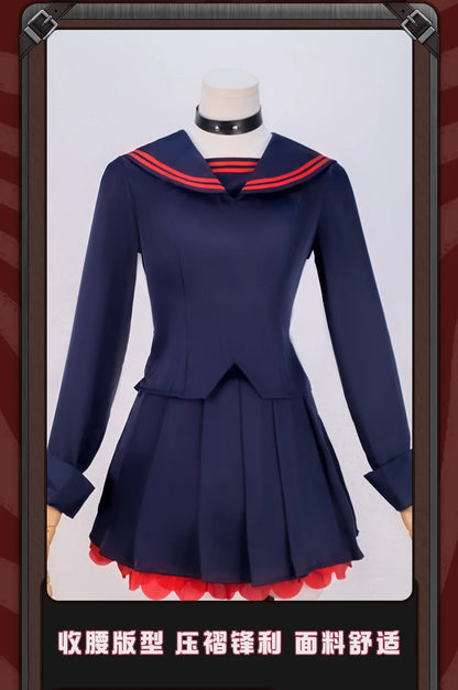 Zenless Zone Zero Ukinami Yuzuha Cosplay Costume Wig Skirt Uniform Earrings Headwear Spook Shack Halloween Party for Women Girls