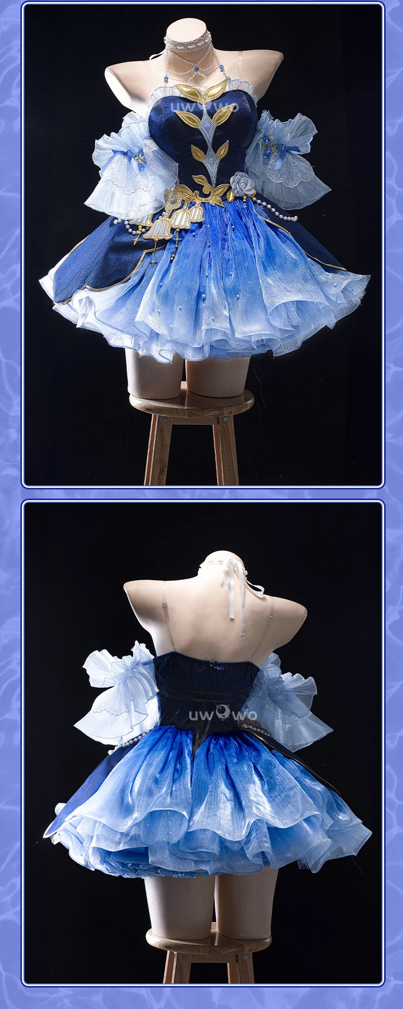 LAST BATCH UWOWO Genshin Impact Fanart Focalors Lily of the Valley Balll Gownn Dress Cosplay Costume