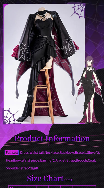 IN STOCK UWOWO Kafka Cosplay Game Honkai Star Rail Fanart Kafka Gown Cosplay Costume Halloween Costume