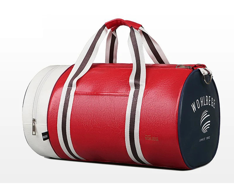 The Codex PU Leather Gym Bag Travel Tote Duffle for Men Sports Fitness Business Casual Weekend Outdoor Shoulder Handbag