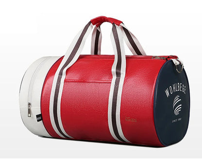 The Codex PU Leather Gym Bag Travel Tote Duffle for Men Sports Fitness Business Casual Weekend Outdoor Shoulder Handbag