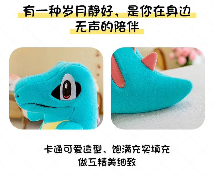80CM Big Size Pokemon Totodile Plushies Waninoko Peluche Cartoon Anime Kawaii Ornament Comfortable Soft Doll Children Toy Gift